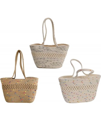 Women Straw Shoulder Bag, Straw Woven Bag Straw Satchel Weave Bag Large Bucket Tote Summer Beach Woven 03 $10.28 Totes