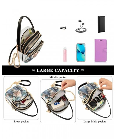 Women Crossbody Sling Bags Cool Cows Print, Compact Fashion Handbags Purse with Chain Strap Top handle for Evening Party Dati...