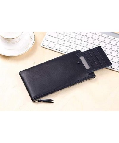 Mens Long Leather Long Zippered Wallet,Cellphone Clutch Wallet Purse for Men Large Travel Business Hand Bag Cell Phone Holste...