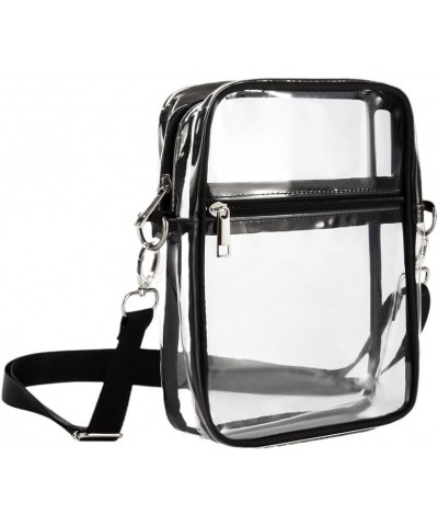 PVC Clear Crossbody Purse Bag Adjustable Strap Messenger Bag Small Gym Shoulder Bag Waterproof Festivals Concerts Bag Grey $6...