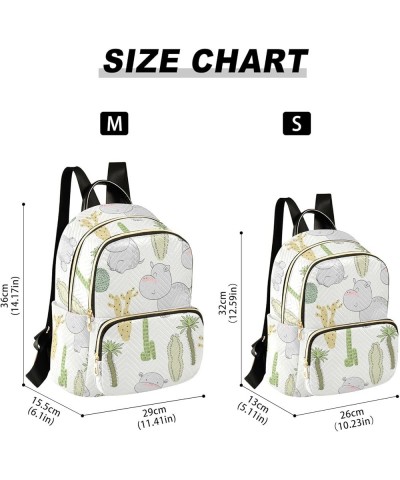 Mini Backpack Purse for Women Lightweight Girls Small Size Cute Cactus Hippo School Teens College Traveling Medium $16.82 Bac...