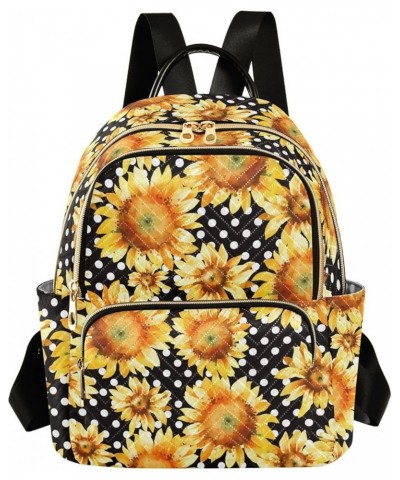 Mini Backpack for Women, Vintage Sunflowers Travel Backpack Purse for Ladies, Small Bookbag Daypack Shoulder Bag M Multi736 S...