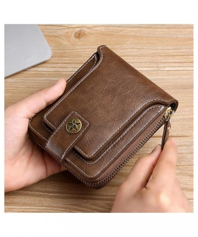 Men WalletZipper Leather Wallet tarjetero Male Organizer Long Coin cartera Hombre (Color : Coffee) Black $42.88 Wallets