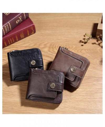 Men WalletZipper Leather Wallet tarjetero Male Organizer Long Coin cartera Hombre (Color : Coffee) Black $42.88 Wallets