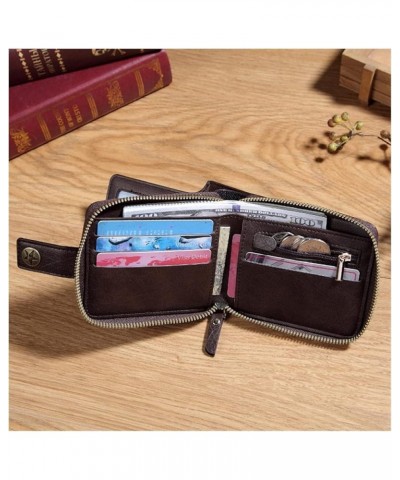 Men WalletZipper Leather Wallet tarjetero Male Organizer Long Coin cartera Hombre (Color : Coffee) Black $42.88 Wallets