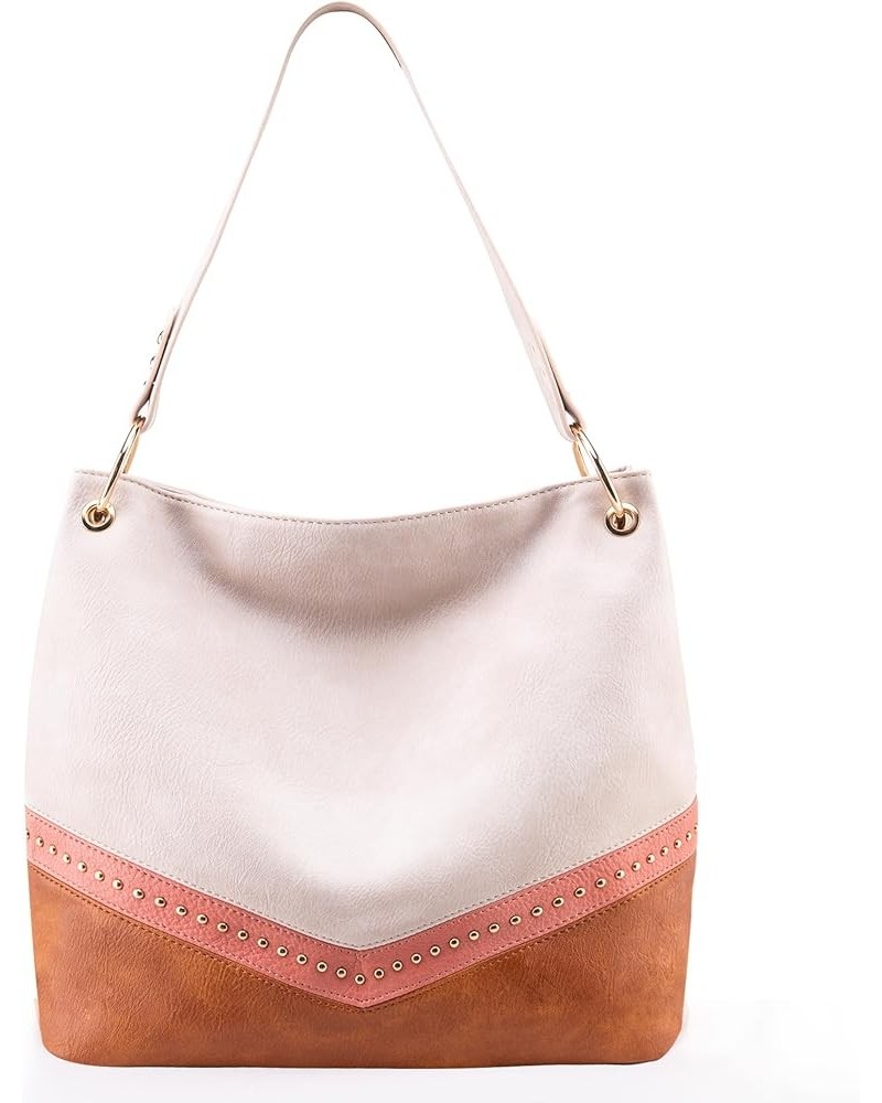 Hobo Bag Purses and Handbags for Women Top Handle Handbags with Pockets Zipper C-pink $10.81 Totes