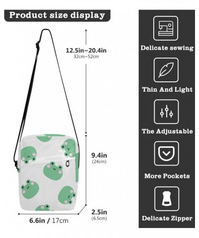 Crossbody Phone Bag Cute Green Frog on White Small Messenger Shoulder Bag Cash Handbag Wallet Purse(236rh7a) $11.21 Crossbody...