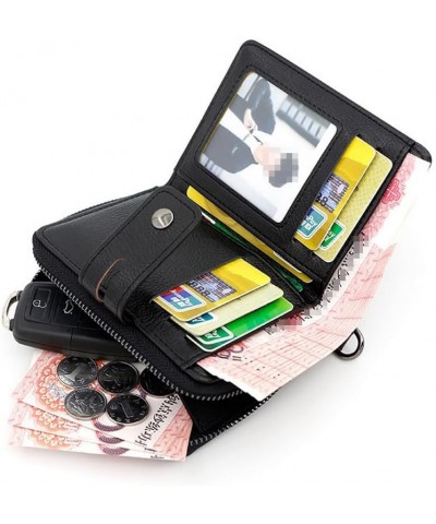 Adult Wallet Vertical Retro Multi Functional Zipper Buckle Small Change Purse Brown $11.00 Wallets