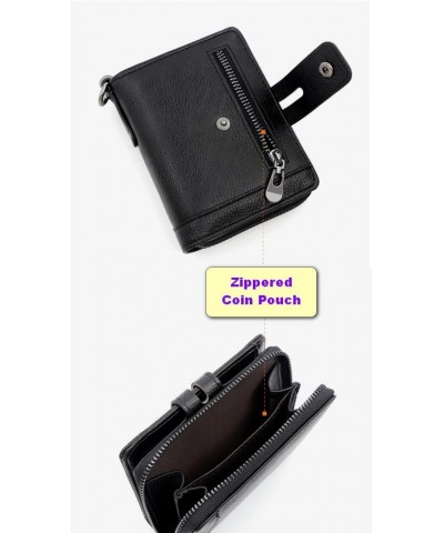 Adult Wallet Vertical Retro Multi Functional Zipper Buckle Small Change Purse Brown $11.00 Wallets