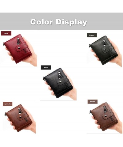 Adult Wallet Vertical Retro Multi Functional Zipper Buckle Small Change Purse Brown $11.00 Wallets