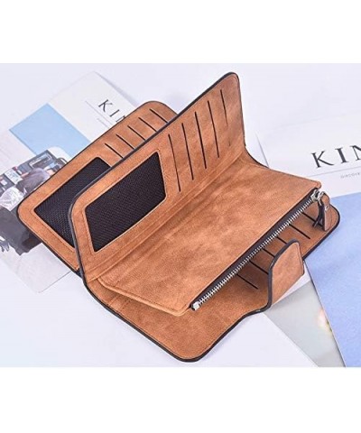 Women's Wallet - Ladies Matte Europe and The United States Card Package Buckle Women's Wallet Multi-Function Wallet Multi-Car...