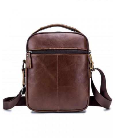 Men's Leather Handbags Vertical Top Layer Leather Shoulder Bag 9.7 Inch tablet Bag $29.47 Shoulder Bags