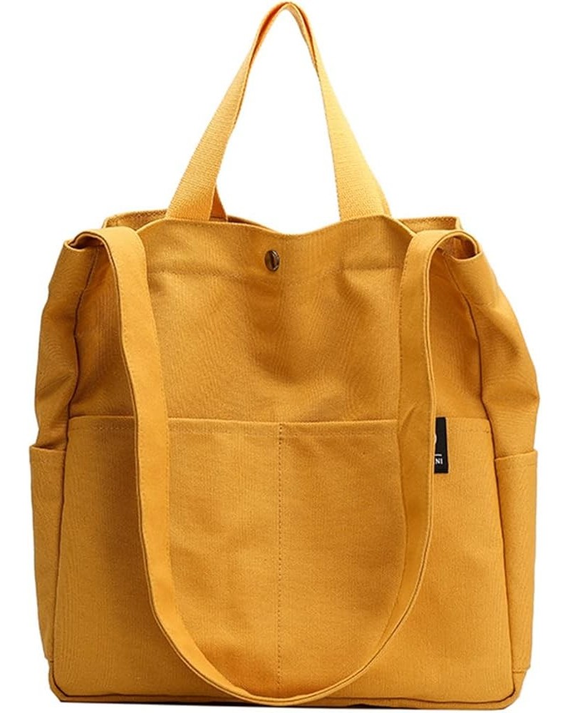 Women Crossbody Bags Large Size Tote Canvas Purse Casual Hobo Bags Shoulder Handmade Bags Yellow $10.59 Totes