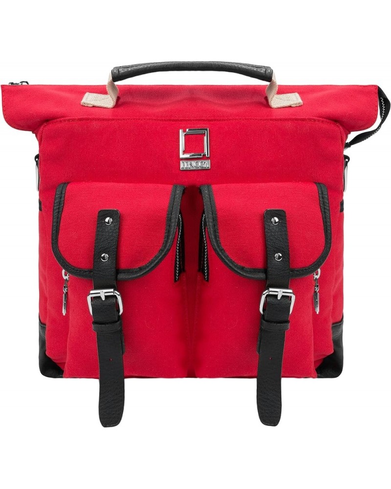 15-inch 2-in-1 Hybrid Convertible Backpack Tote Shoulder Bag for College, Work, Travel (Red) 12-inch Red $20.37 Backpacks