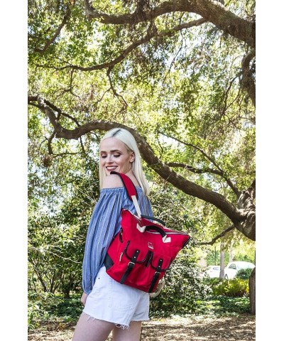 15-inch 2-in-1 Hybrid Convertible Backpack Tote Shoulder Bag for College, Work, Travel (Red) 12-inch Red $20.37 Backpacks