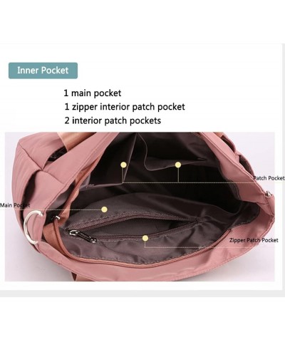 Nylon Tote Bag for Women Waterproof Cross Body Handbags Purses with Zipper Pocket Shoulder Bag Ladies Casual Satchel Light Bl...