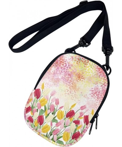 Mumeson Novelty Crossbody Bag Shoulder Bag for Womens Cute Mini Crossbody Bag Purse Casual Satchel Messenger Bag Tulips $10.2...