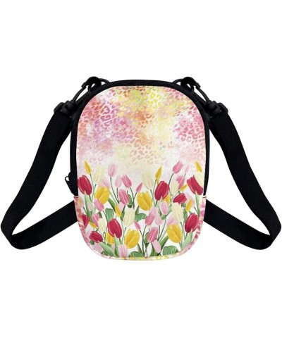 Mumeson Novelty Crossbody Bag Shoulder Bag for Womens Cute Mini Crossbody Bag Purse Casual Satchel Messenger Bag Tulips $10.2...