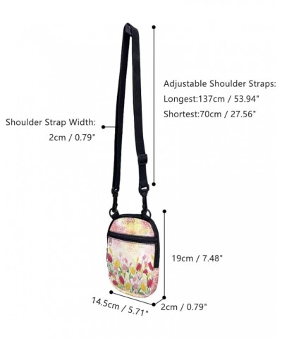 Mumeson Novelty Crossbody Bag Shoulder Bag for Womens Cute Mini Crossbody Bag Purse Casual Satchel Messenger Bag Tulips $10.2...