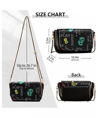 Crossbody Bags for Women Trendy Women's Black Shoulder Bag Small PU Leather Flap Cross Body Bag Handbags Pattern16 $22.54 Cro...