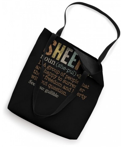 Sheeple Group People Democrat Ideas Liberal Surrender Contro Tote Bag $17.01 Totes