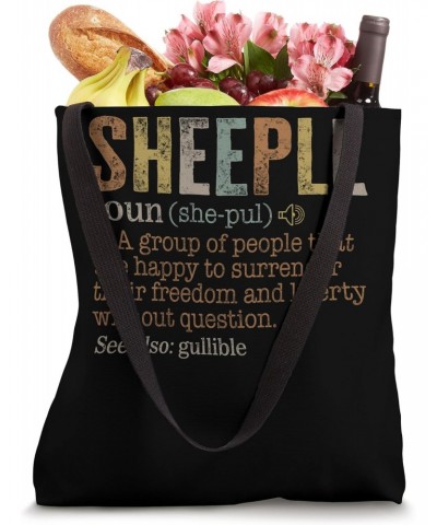 Sheeple Group People Democrat Ideas Liberal Surrender Contro Tote Bag $17.01 Totes