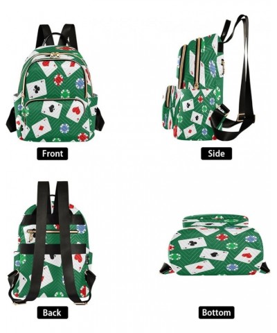 Playing Cards Casino Game Chips Women Backpack Purse Ladies Fashion Shoulder Bag Daypack Travel Bag 10L Medium $19.59 Backpacks