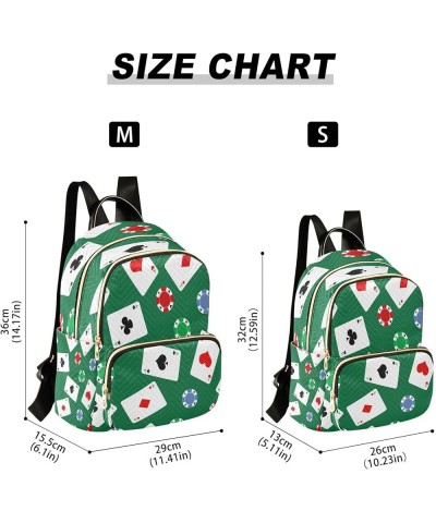 Playing Cards Casino Game Chips Women Backpack Purse Ladies Fashion Shoulder Bag Daypack Travel Bag 10L Medium $19.59 Backpacks