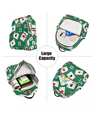 Playing Cards Casino Game Chips Women Backpack Purse Ladies Fashion Shoulder Bag Daypack Travel Bag 10L Medium $19.59 Backpacks