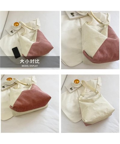 Women Large Capacity Corduroy Tote Bag Casual Messenger Bag Hobo Bag Crossbody Bag Shoulder Bag Handbag Pink $13.91 Totes