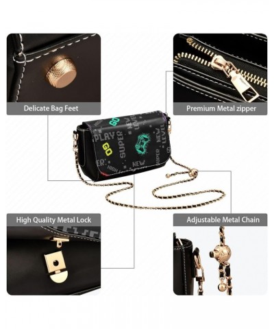 Crossbody Bags for Women Trendy Women's Black Shoulder Bag Small PU Leather Flap Cross Body Bag Handbags Pattern16 $22.54 Cro...