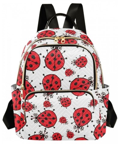 Ladybugs Backpack Purse for Women Anti-theft Small Fashion Travel Backpack with Strap Handbag Lady Purse,S Small $14.57 Backp...