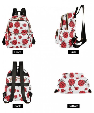 Ladybugs Backpack Purse for Women Anti-theft Small Fashion Travel Backpack with Strap Handbag Lady Purse,S Small $14.57 Backp...