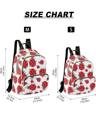 Ladybugs Backpack Purse for Women Anti-theft Small Fashion Travel Backpack with Strap Handbag Lady Purse,S Small $14.57 Backp...