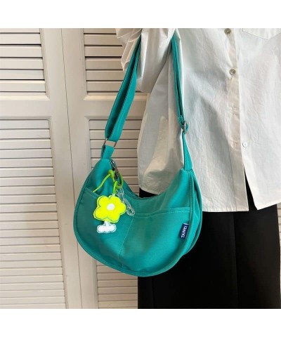 Women Cute Small Hobo Bag Handbag Fashion Streetwear Casual Shoulder Bag Crossbody Bag Tote Bag Purse Flower Pendant Blue $14...