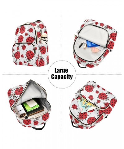 Ladybugs Backpack Purse for Women Anti-theft Small Fashion Travel Backpack with Strap Handbag Lady Purse,S Small $14.57 Backp...