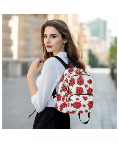 Ladybugs Backpack Purse for Women Anti-theft Small Fashion Travel Backpack with Strap Handbag Lady Purse,S Small $14.57 Backp...