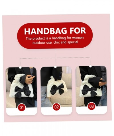 Handbag Bags for Women Leopard Bag Leopard Wallet Clutch for Women Shoulder Bag for Women Fluffy Tote White $9.20 Totes