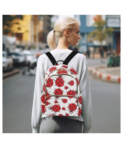 Ladybugs Backpack Purse for Women Anti-theft Small Fashion Travel Backpack with Strap Handbag Lady Purse,S Small $14.57 Backp...