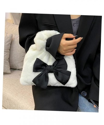 Handbag Bags for Women Leopard Bag Leopard Wallet Clutch for Women Shoulder Bag for Women Fluffy Tote White $9.20 Totes