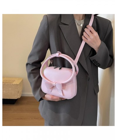 Women Casual Crossbody Bag PU Leather Simple Hobo Bag Adjustable Strap Versatile Sling Bag Ladies Daily Commute Bag Pink $12....