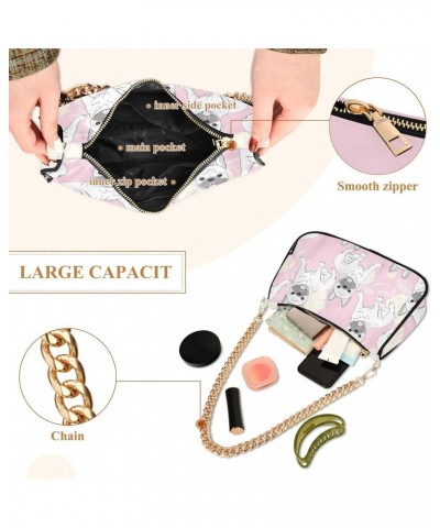 Cute Dog Puppies Shoulder Bag for Women Crescent Bag Clutch Purses with Zipper Closure for Travel Party Purse $13.32 Clutches