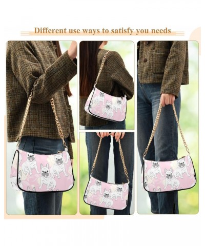 Cute Dog Puppies Shoulder Bag for Women Crescent Bag Clutch Purses with Zipper Closure for Travel Party Purse $13.32 Clutches