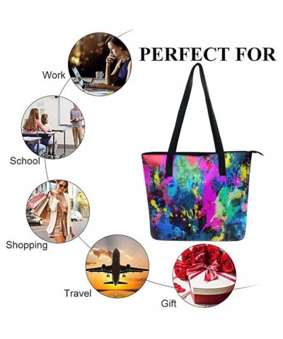 Big Shoulder Commuter Bag Soft Leather Handbags Work Tote Bag With Zipper Color261 $18.59 Shoulder Bags