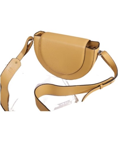 Minimalist design with shoulder ladies package fashion casual saddle slings women's bag Yellow $22.76 Shoulder Bags