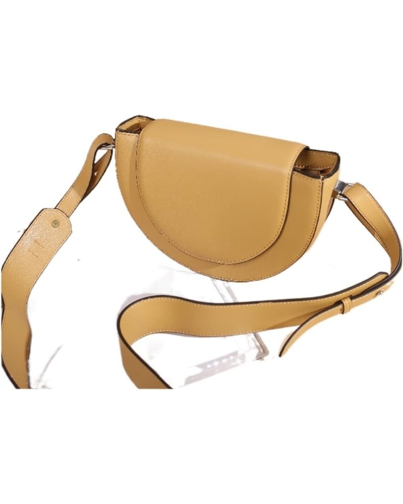 Minimalist design with shoulder ladies package fashion casual saddle slings women's bag Yellow $22.76 Shoulder Bags