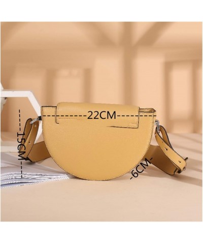 Minimalist design with shoulder ladies package fashion casual saddle slings women's bag Yellow $22.76 Shoulder Bags