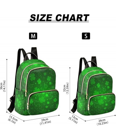 St. Patrick's Day Women Backpack Shamrock Neon Green Anti-Theft Travel Backpack Lightweight Handbag Roomy Weekend Bag Everyda...