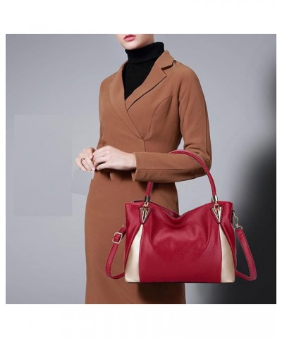 Purses and Handbags for Women Top Handle Bags PU Leather Satchel Totes Shoulder Bag Wine $19.88 Totes