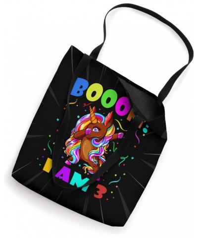 Dabbing Brown Unicorn Booom! I Am 3 Kids 3rd Birthday Outfit Tote Bag $13.69 Totes